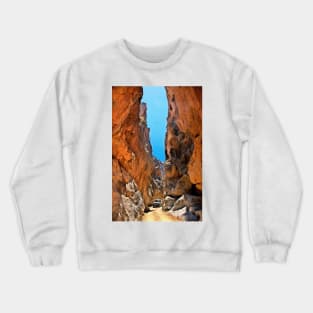 Between a rock and a hard place Crewneck Sweatshirt